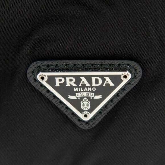 Prada Black Tessuto Nylon Triangle Logo Drawstring Bucket - Picture 9 of 10